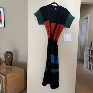 Vintage wool sweater cardigan dress